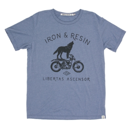 Iron &amp; Resin Howling Tee - Washed Blue [40% 할인]