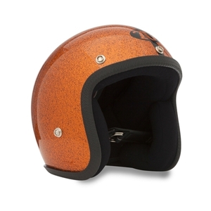 70&#039;s Vintage Helmet - Orange Metal Flake