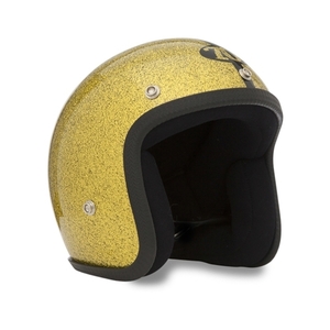 70&#039;s Vintage Helmet - Gold Metal Flake
