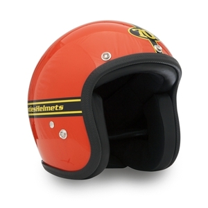 70&#039;s Orange DOT Helmet