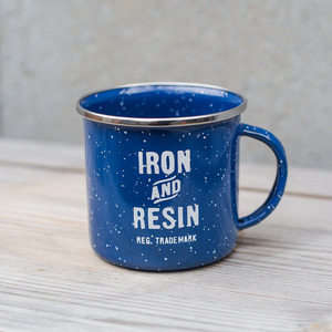 Iron &amp; Resin Tin Camp Mug - Navy